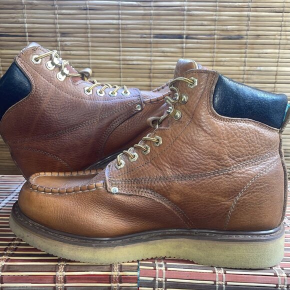 CACTUS 622M Moc-Toe  Men’s Size 12 Tan Goodyear Welt EV Leather Work Boots main image 11